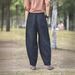 Suitable For All Seasons High-End Pure Linen Curved Knife For Women, Summer Thin Plus Size High Slimming Loose Advanced Elastic Waist Casual Long_ecoleips.com