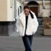 Faux Fur Cropped Jacket For Women – Trendy Winter Coat With Belt Detail, Elegant Lapel Collar, And Luxurious Vegan Fur, Perfect For Streetwear_ecoleips.com