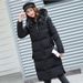 Women's Clothing Slim Fit Long Puffer Coat With Detachable Faux Fur Hood, Thicken Down Alternative Jacket, 3D Embroidery, Windproof Winter Coat_ecoleips.com