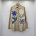 Women's Long Sleeve Blouse With Floral Embroidery, Loose Fit Oversized Shirt, Vintage Inspired Design For Casual Wear_ecoleips.com