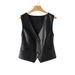 Aria Basics Haining Genuine Leather For Women, 2025 Spring New Style, Sheepskin Vest, V-neck, Slim Fit, Versatile Vest_ecoleips.com