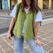 Women's Clothing Fluffy Sleeveless Short Vest Top For Women - Trendy Cropped Button-Up Cardigan With Pockets_ecoleips.com