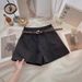 Women's High-Waisted A-Line Wide-Leg Casual Shorts Korean Style Retro Spring New 2026 New Style Simple Bottoms_ecoleips.com