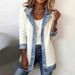 Women's Slim Fit Patchwork Jacket Elegant Fashionable Long Sleeve Autumn Outerwear_ecoleips.com