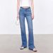 Women's Clothing Slightly Elastic Denim Slightly Flared Pants Classic Slender Legs Side Slits Slim Tall Jeans For Women_ecoleips.com