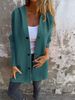 Women's Casual Hooded Jacket Single Breasted Solid Color Autumn Winter Coats_ecoleips.com
