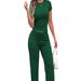 Women's Short Sleeve Two-Piece Set | Casual Summer Outfit With T-Shirt And Shorts_ecoleips.com