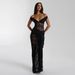 Sexy Fashion Sleeveless Backless Lace Dress European American Style Ins Pleated Long Skirt for Women_ecoleips.com