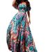 Summer Sexy Bandeau Print Maxi Dress Women's Cross-Border European American Style Clothing_ecoleips.com