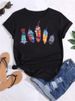 Euroean And American Cross-border Foreign Trade Women's Clothing, Dreamcatcher Rint Round-neck Short-sleeve T-shirt_ecoleips.com
