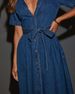 K New Retro Strap Denim Dress, Long Skirt, Fashionable And Elegant Dress For Women_ecoleips.com