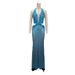 Women's Clothing New Halter Neck Deep V Neck Waist Hollow High Waist Sexy Slimming Party Stage Host Evening Dress_ecoleips.com