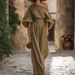 New Women's Fashion Off-Shoulder Top And Wide Leg Pants Two-Piece Set American Style_ecoleips.com