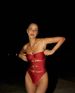 Women's Sexy Rhinestone One Piece Swimsuit European American Style Solid Color Nylon New Export Design 2025_ecoleips.com