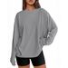 Long-Sleeved Round-Neck T-Shirt In Solid Colors For Autumn And Winter, Loose And Casual Design, Extra-Large Size, Perfec_ecoleips.com