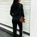 Women's Plaid Print Sweatshirt And Sweatpants Set Letter Print Drawstring Hooded Long Sleeve Loose Fit Cross Border Style_ecoleips.com