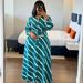 Plus Size Striped Long Sleeve Dress – Trendy A-Line Midi Dress With Belted Waist For Women (Blue, Sizes S-Xxl)_ecoleips.com