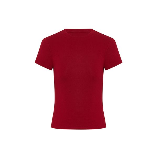 Women's Clothing Big Chest Pinch Waist Straight Shoulder T Shirt White Short Sleeve Hot Girl Short_ecoleips.com