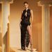 Women's Sexy Black Lace Hollow Out High Slit Panel Sleeveless Bodycon Maxi Dress – Ins Style Club Gown_ecoleips.com
