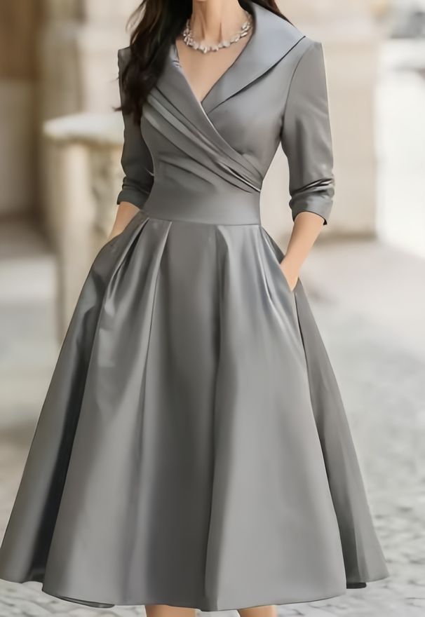 Women's Elegant Bodycon Midi Dress – Slim Fit Formal Cocktail Dress With Waist Definition_ecoleips.com