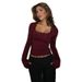 Women's Clothing Spring Slim Fit Crop Top For Women Sexy Lace Trim Style Clothing For Formal & Casual For Women_ecoleips.com