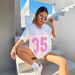 Women's Vintage Oversized Jersey Tee Distressed Number Print Streetwear Top Breathable Cotton Blend Summer T-Shirt_ecoleips.com