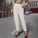 "Tailored Stretch Trousers With Button Accents – Slim-Fit Work Pants With Slant Pockets (Black/Navy/Khaki, S-XXL, Euro-US Office Chic)"_ecoleips.com