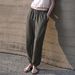 Suitable For All Seasons Old Money Style Tencel Linen Lantern For Women 25 Spring Summer New Loose Nine-point Elastic Waist Commuter Casual Pants_ecoleips.com