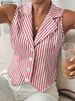 Fashion Summer Sleeveless Stripe Tanks Tops 2025 ZANZEA Office Lady Blouses Women Shirt Stylish Holiday Tees Irregular Hem Camis_ecoleips.com