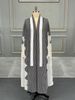 Verve Muslim Dubai Robe Plus Size Women's Fashion Printed Arabic Loose Long Pleated Coat_ecoleips.com