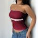 KaiKuo Cross-Border European And American Y2K Sexy Style Lace Tube Top Vest Women's Clothing 2025 Autumn_ecoleips.com