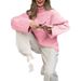Diyun European And American Casual Woolen Long-Sleeve Coat Sweater Women's Fashion 2025 Autumn Winter_ecoleips.com