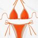 European American Style Bikini Halter Neck Straps Sexy Swimwear for Beach Vacation Polyester Regular Thickness Cross Border in Stock_ecoleips.com