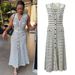 Women's Clothing Spring Summer Women's Sleeveless Long Knit Dress French Style Openwork Color Block Striped V Neck Elegant Bestseller_ecoleips.com
