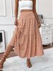 Versatile Slimming A-Line Maxi Skirt, Floral Printed Spliced Umbrella Skirt, High-End Women’s Skirt For Spring & Summer_ecoleips.com