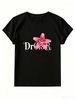Women Stylish Slim Fit Cotton Tee, Solid Black & White Short Sleeve T Shirt, Casual Street Daily Fitted Top_ecoleips.com