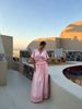 2026 Summer Women Elegant Short Sleeve V-Neck High Waist Ruffle Spliced Midi Dress, Cross-border Women's Wear_ecoleips.com