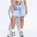 Women's High-Waisted Light Blue Denim Shorts Summer Versatile Basic Style Flattering for All Body Types_ecoleips.com