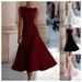 Women's Clothing Women's Sleeveless Summer Dress Style Draped Neck Slim Waist Mid-Length Evening Gown For Formal & Casual For Women_ecoleips.com
