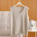 New Autumn And Winter 100% Pure Wool Knitted Camisole For Women, Round Neck, Simple Slim-fit Sleeveless Base Shirt_ecoleips.com