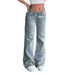 Women's Clothing Stretch Denim Jeans Straight Leg Fashionable Washed American Style New_ecoleips.com