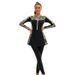 Women's Clothing Printed Skirt Muslim Swimsuit Conservative Long Sleeved Trousers Sunscreen Zipper Swimsuit_ecoleips.com