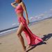 Women's Summer Fashion Sexy Off-Shoulder Strapless Tank Top And Slit Skirt Two-Piece Beach Vacation Style Clothing Set_ecoleips.com