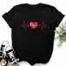 European American Cross-border Foreign Trade Wholesale Clothing, Simple And Stylish Heart-shaped Round Neck Plus-size_ecoleips.com