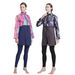 Conservative Middle Eastern Three Piece Swimsuit Printed Long Sleeve Long Leg Beach Surfing Sun Protection Women's Swimwear_ecoleips.com