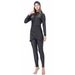 Conservative Three Piece Swimsuit Style Beachwear Sun Protection For Women_ecoleips.com