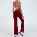 European And American Yoga Jumpsuit For Women With Beautiful Back Backless And Color Matching Nude Sports Fitness Jumpsuit_ecoleips.com