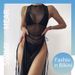 Women's Clothing New Swimsuit Bikini Bikini Multi Color Solid Color Long Skirt Sexy Split Three Piece Female Swimsuit_ecoleips.com