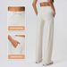 Evrlue's New Double 6 Zero Feel Waist Cinching Drawstring Wide Leg Pants, Large Pockets, Versatile Fitness And Sports Pants For Women_ecoleips.com