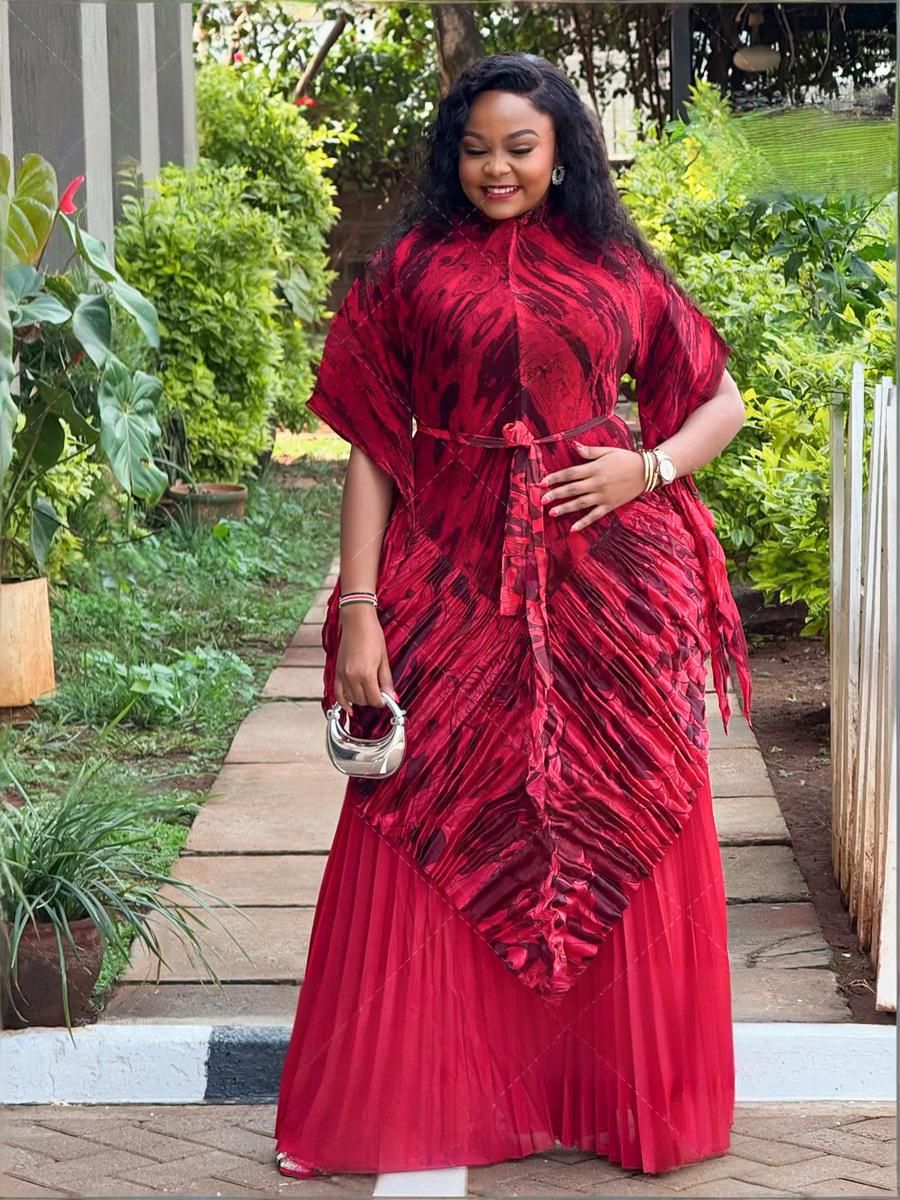 Women's Clothing African Plus Size Slimming Women's Set Print Top And Trousers Two-Piece Clothing For Formal & Casual_ecoleips.com